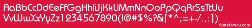 Bauhausett Font – White Fonts on Red Background