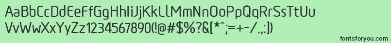TadaoMedium Font – Black Fonts on Green Background