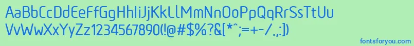 TadaoMedium-fontti – siniset fontit vihreällä taustalla
