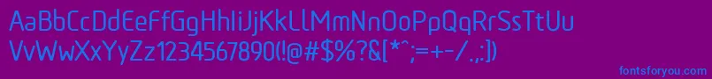 Шрифт TadaoMedium – синие шрифты на фиолетовом фоне