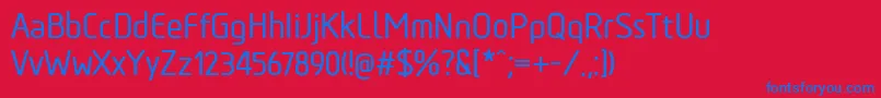 TadaoMedium Font – Blue Fonts on Red Background