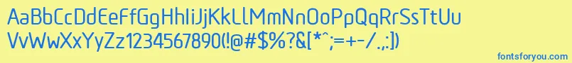 fuente TadaoMedium – Fuentes Azules Sobre Fondo Amarillo