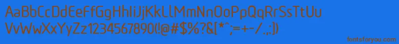 TadaoMedium Font – Brown Fonts on Blue Background