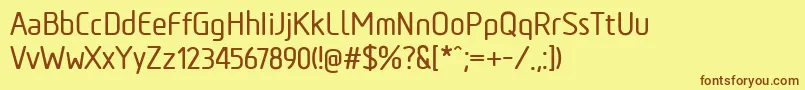 TadaoMedium Font – Brown Fonts on Yellow Background