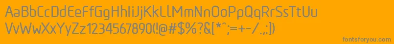 TadaoMedium Font – Gray Fonts on Orange Background