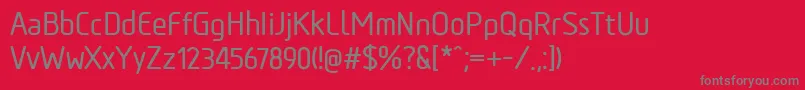 TadaoMedium Font – Gray Fonts on Red Background