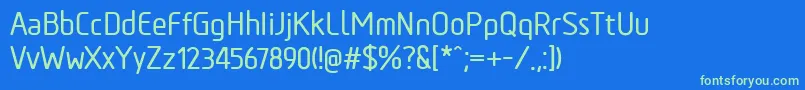 TadaoMedium Font – Green Fonts on Blue Background