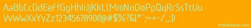 TadaoMedium Font – Green Fonts on Orange Background