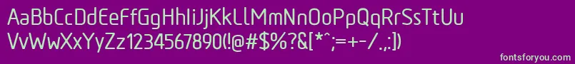 Шрифт TadaoMedium – зелёные шрифты на фиолетовом фоне