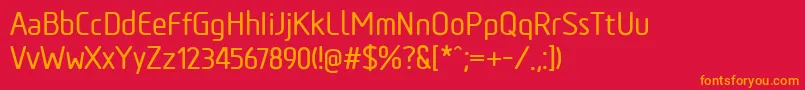 Шрифт TadaoMedium – оранжевые шрифты на красном фоне