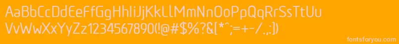 TadaoMedium-Schriftart – Rosa Schriften auf orangefarbenem Hintergrund