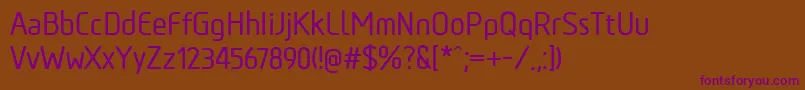 Шрифт TadaoMedium – фиолетовые шрифты на коричневом фоне