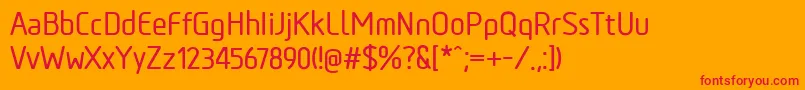 TadaoMedium Font – Red Fonts on Orange Background