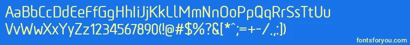 TadaoMedium-fontti – keltaiset fontit sinisellä taustalla