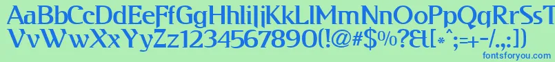 Kabog Font – Blue Fonts on Green Background