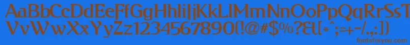 Kabog Font – Brown Fonts on Blue Background