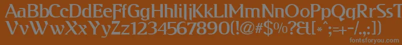Kabog Font – Gray Fonts on Brown Background