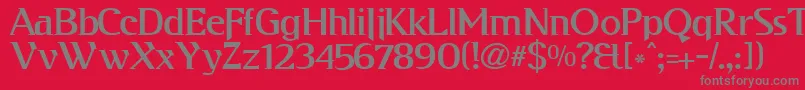 Kabog Font – Gray Fonts on Red Background