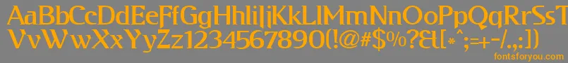 Kabog Font – Orange Fonts on Gray Background