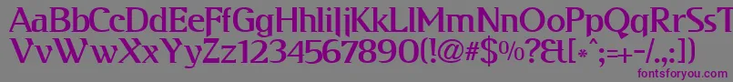 Kabog Font – Purple Fonts on Gray Background
