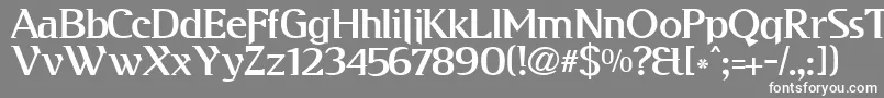 Kabog Font – White Fonts on Gray Background