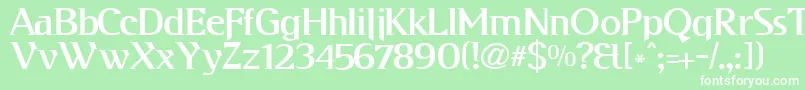 フォントKabog – 緑の背景に白い文字