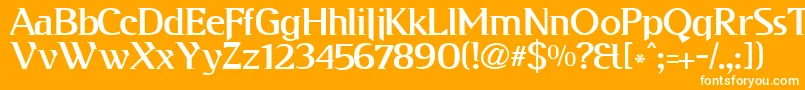 Kabog Font – White Fonts on Orange Background