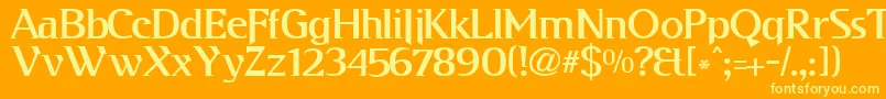 Kabog Font – Yellow Fonts on Orange Background