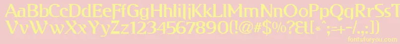 Kabog Font – Yellow Fonts on Pink Background