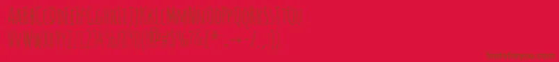 Amaticsc Font – Brown Fonts on Red Background