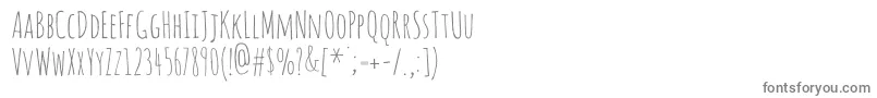 Amaticsc Font – Gray Fonts on White Background