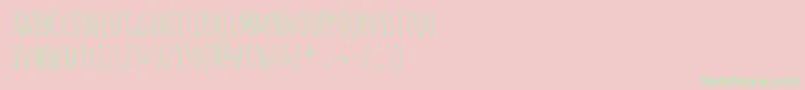 Amaticsc Font – Green Fonts on Pink Background