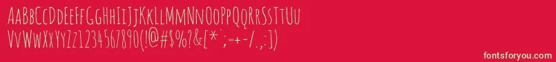 Amaticsc Font – Green Fonts on Red Background