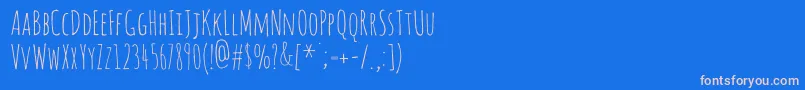 Amaticsc Font – Pink Fonts on Blue Background