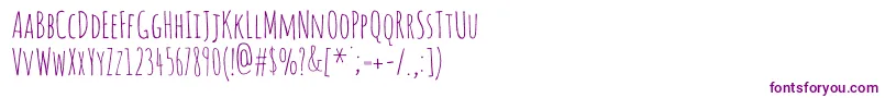 Amaticsc Font – Purple Fonts on White Background