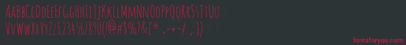 Amaticsc Font – Red Fonts on Black Background