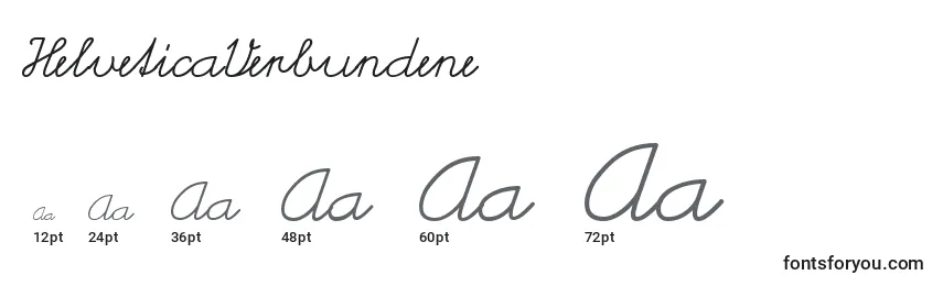 Размеры шрифта HelveticaVerbundene