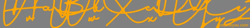 Austinsigns Font – Orange Fonts on Gray Background