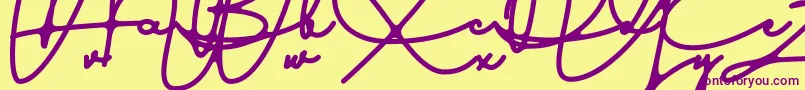 Austinsigns Font – Purple Fonts on Yellow Background