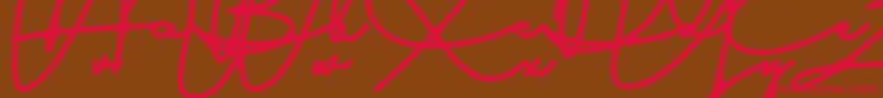 Austinsigns Font – Red Fonts on Brown Background