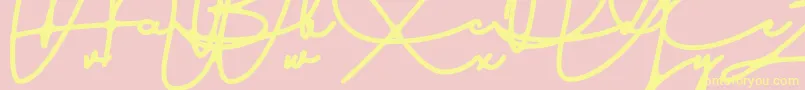 Austinsigns Font – Yellow Fonts on Pink Background