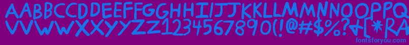 Ragnarok Font – Blue Fonts on Purple Background