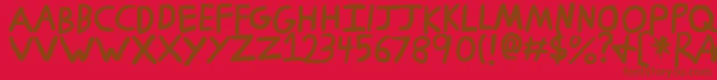 Police Ragnarok – polices brunes sur fond rouge