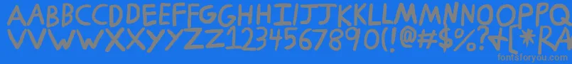 More about Ragnarok Font Ragnarok Font – Gray Fonts on Blue Background