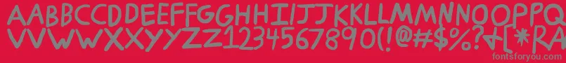 Ragnarok Font – Gray Fonts on Red Background