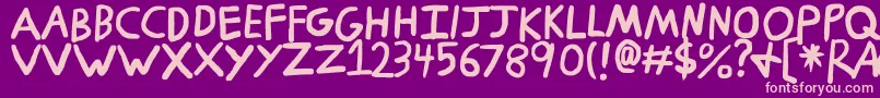 Ragnarok Font – Pink Fonts on Purple Background