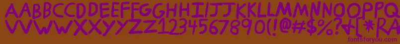 Ragnarok Font – Purple Fonts on Brown Background