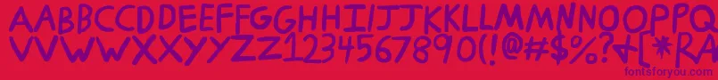 Ragnarok Font – Purple Fonts on Red Background