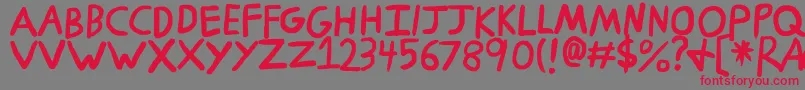 Ragnarok Font – Red Fonts on Gray Background