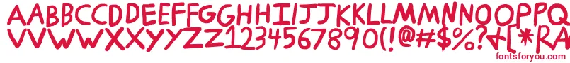 Ragnarok-fontti – punaiset fontit valkoisella taustalla